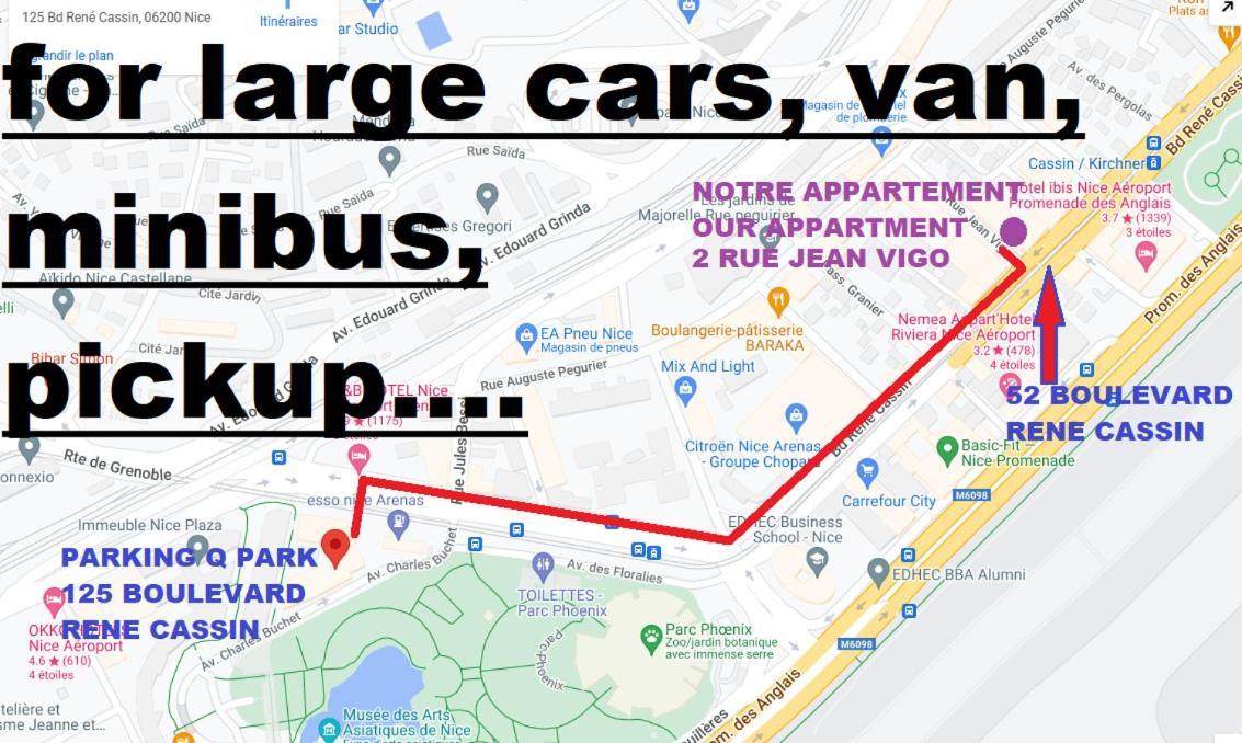 The Nice - 3 Rooms, 3Air Cond, 3Tv, 3Fans, 2 Wc, Wifi Everywhere 5Min Aeroport, Train, Beach, 1Min Tram, 15 Min Centre, Port, Parking Possible Eksteriør bilde